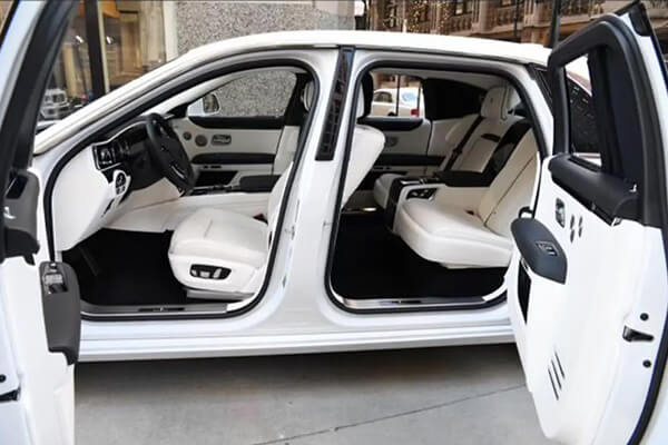 white limousine interior